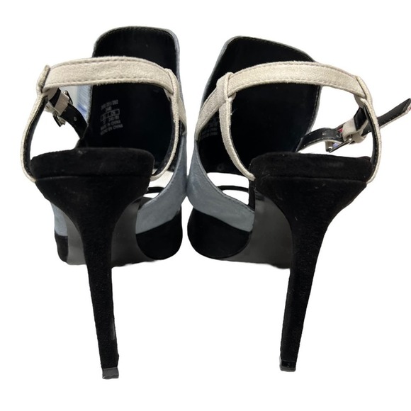 Zara Basic Collections Suede Color Block Heels Size 37 - Picture 6 of 10